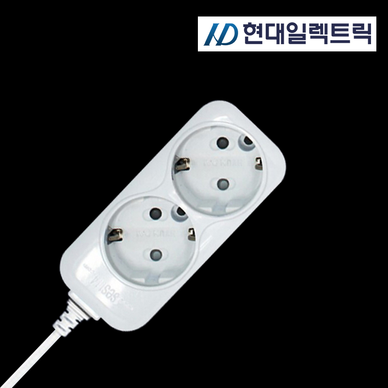 현대 이동식 멀티콘센트 멀티탭 2구 1.5m 3,140원