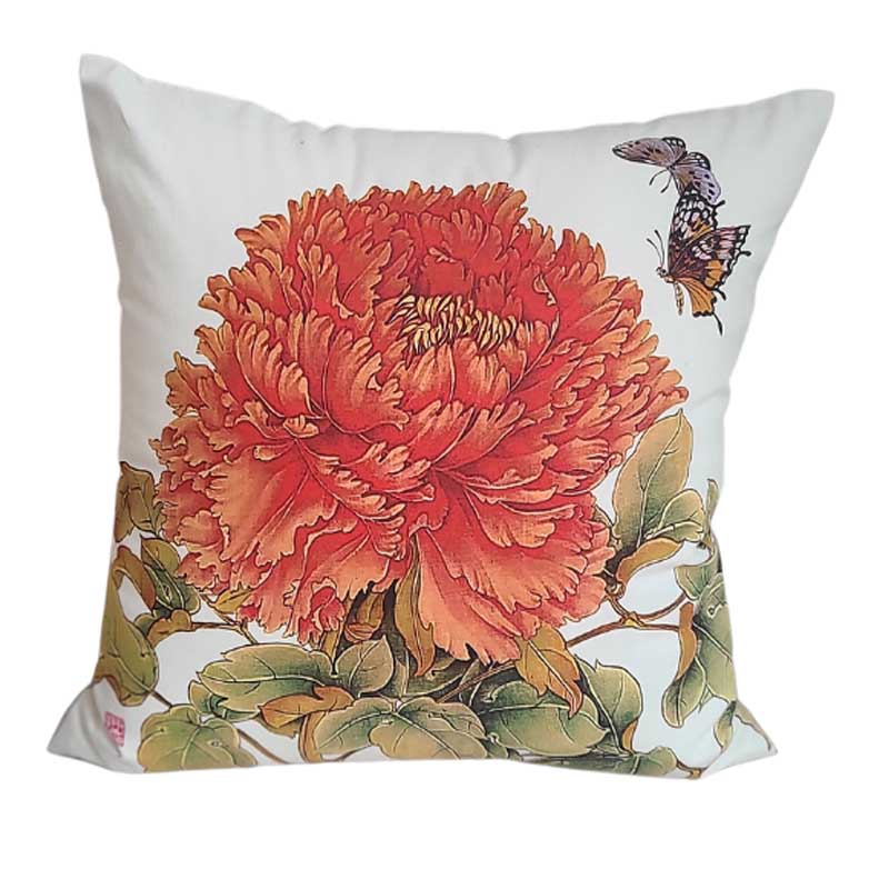 아트다래 목단쿠션 골드레드컬러 한송이 44,900원