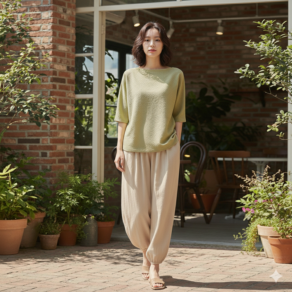 생활한복 통바지 절바지 편한 시원한 생활 개량 실내복 루즈핏 와이드 통팬츠 17,500원