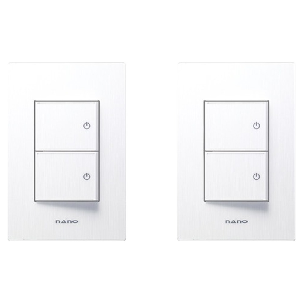 나노전기 아트2 SIMPLE 2구 스위치 인테리어 아크릴 배선기구 화이트 6,400원