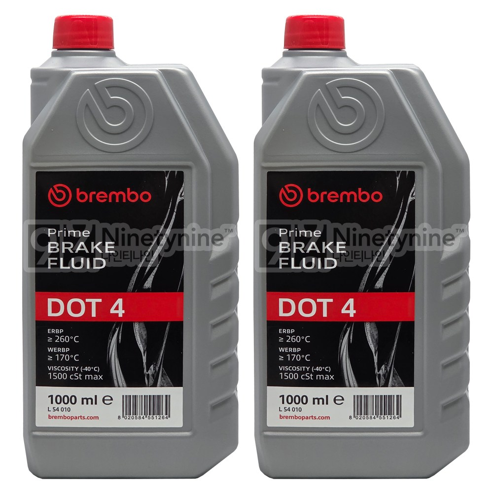 브렘보 DOT4 프리미엄 브레이크 오일-1L 2개 BMW 벤츠 아우디 볼보 폭스바겐 포르쉐 볼보 재규어 40,000원