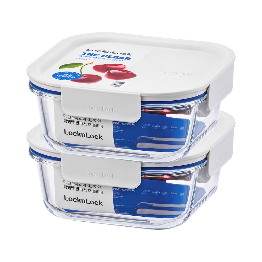 락앤락 더 클리어 정사각 밀폐용기 화이트 750ml 13,200원