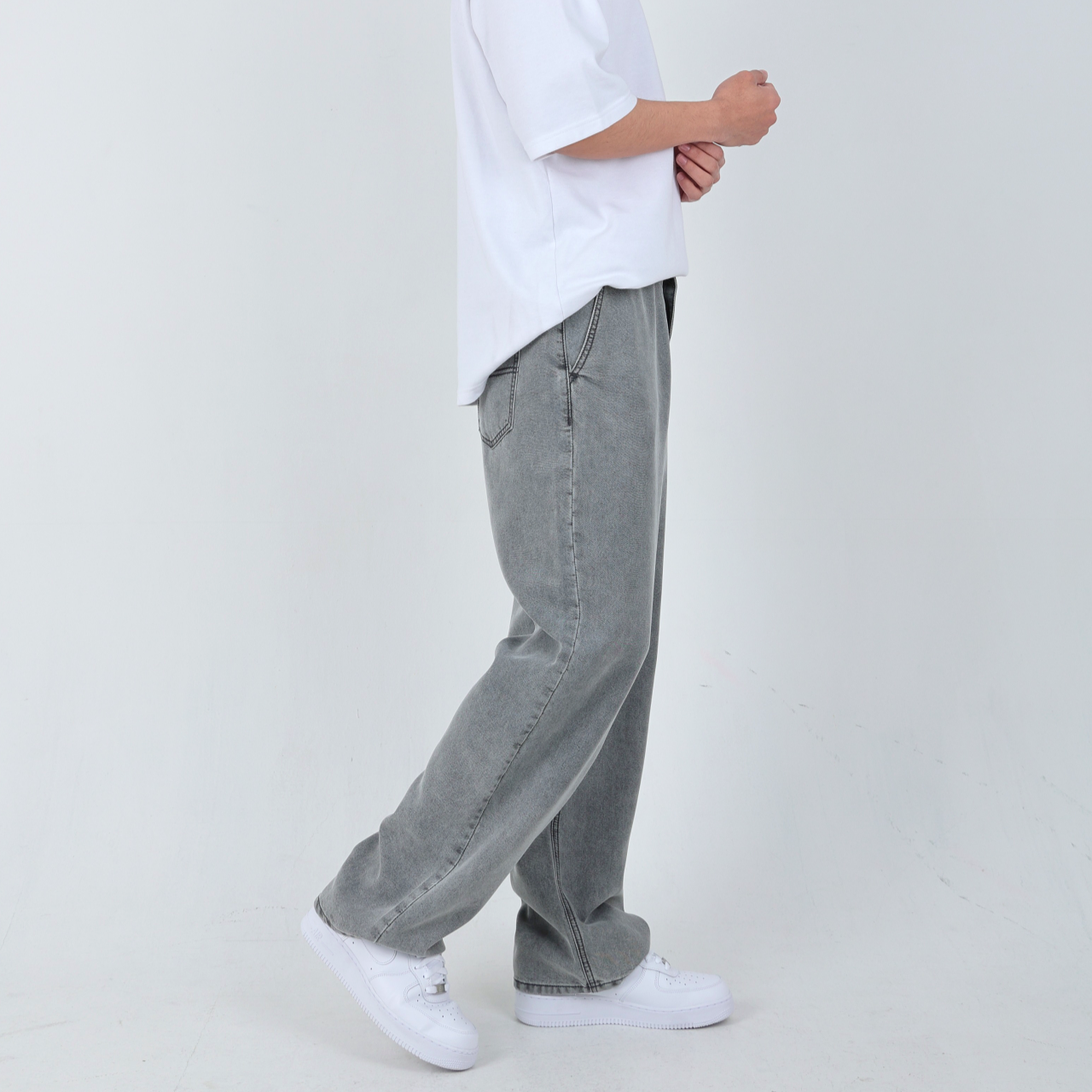 남성용 워싱 청바지 뒷밴딩 세미 와이드 루즈핏 일자 시원한 리오셀 데님 팬츠 36,800원