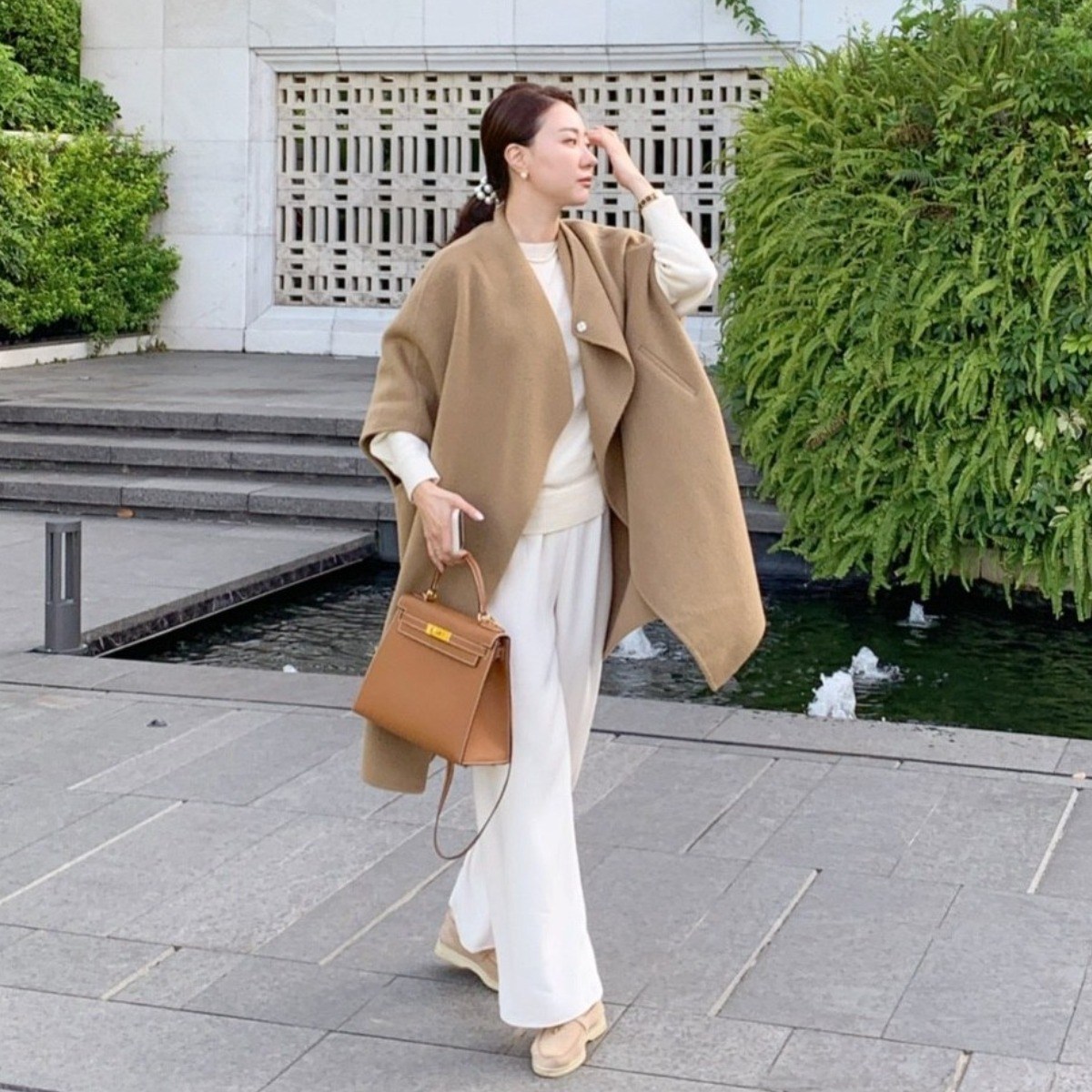 핸드메이드 알파카 숄 여성 코트 겨울 외투 고급진 30대 미시룩 하객룩 오피스룩 베스트 271,000원