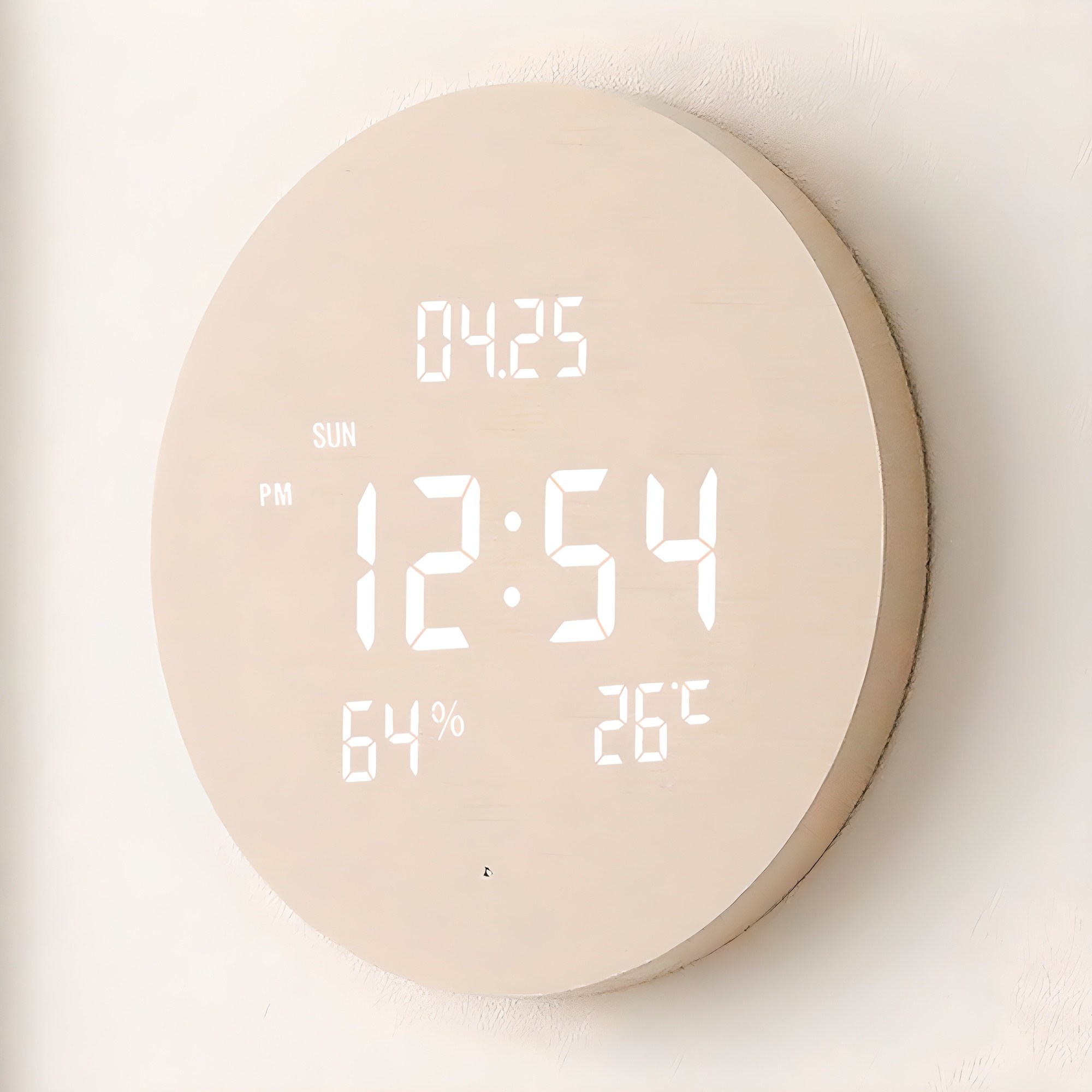 무아스 우드문 무선 LED 온습도 벽시계 L 94,800원