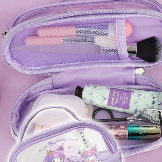 산리오 디저트타임 투명 파우치 2단 1P 분리 수납 학용품 필통 화장품 29,700원