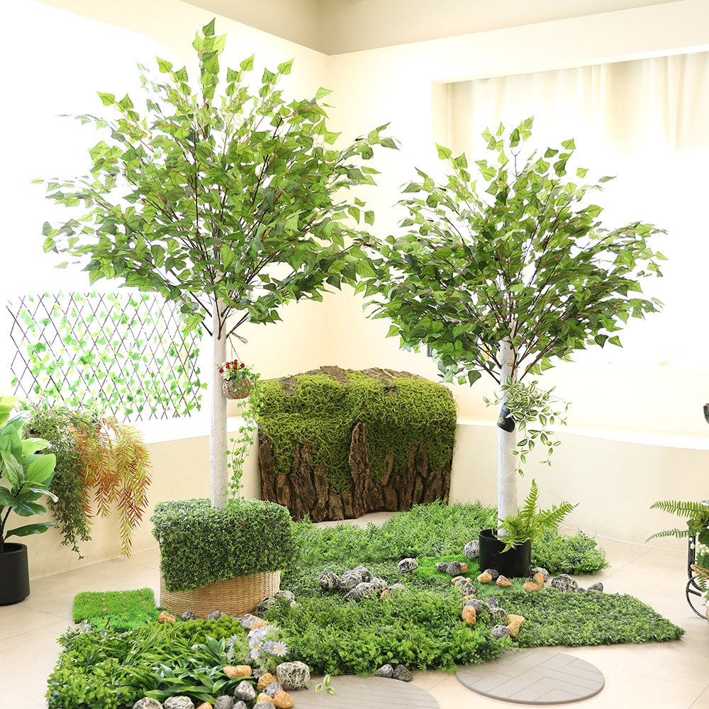 인조나무 인테리어 소원 나무 조화 꽃 인조목대 자작나무 150cm, 1개 99,000원