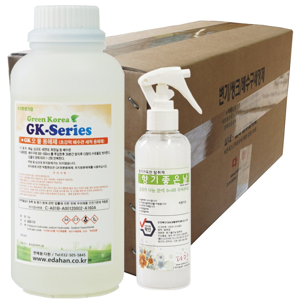 오물용해제 1키로 10EA GK 배수구 클리너 배수관 싱크대 청소 하수구 뚫어뻥 액체 세면대 제거제 80,000원