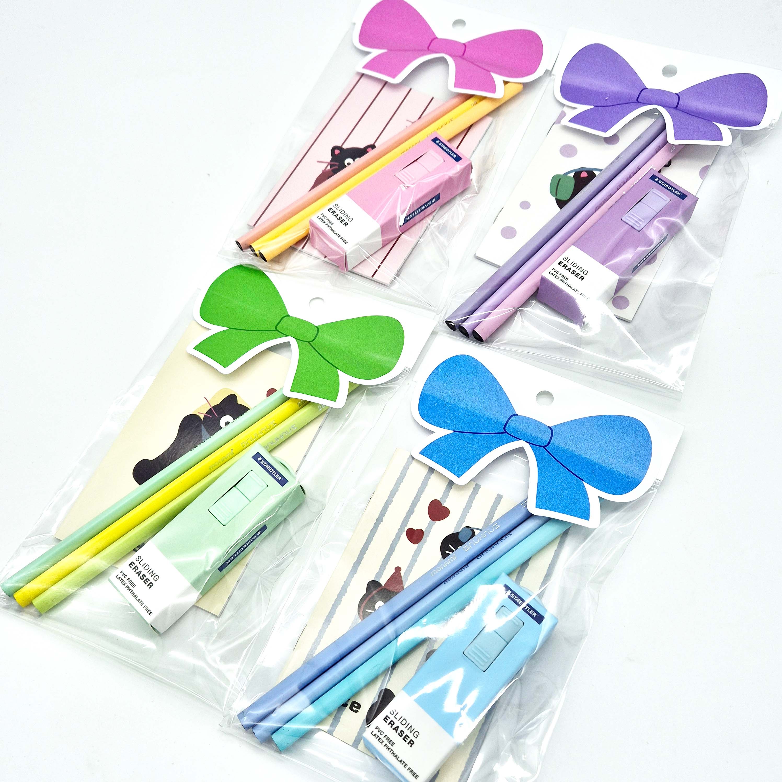 문구세트 구디백 학용품 답례품 단체선물, 1세트, 여아용(핑크퍼플랜덤) 4,000원