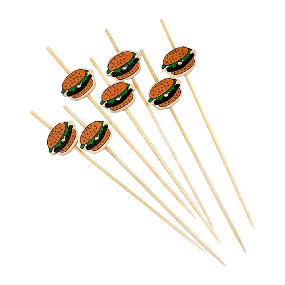 원바이 햄버거꼬지 햄버거픽 12cm 100개, 100개, 1박스 9,900원