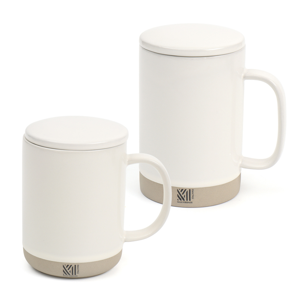마시프렌치 뚜껑 머그세트 500ml / 350ml 크림아이보리 15,900원