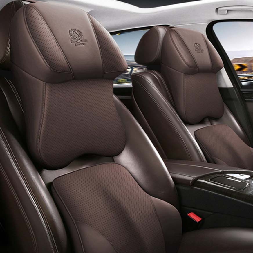 크로니클 플레인라인 전차종 호환 차량용 고급 풀커버 목쿠션 + 허리쿠션 세트, 브라운, 1세트 72,680원