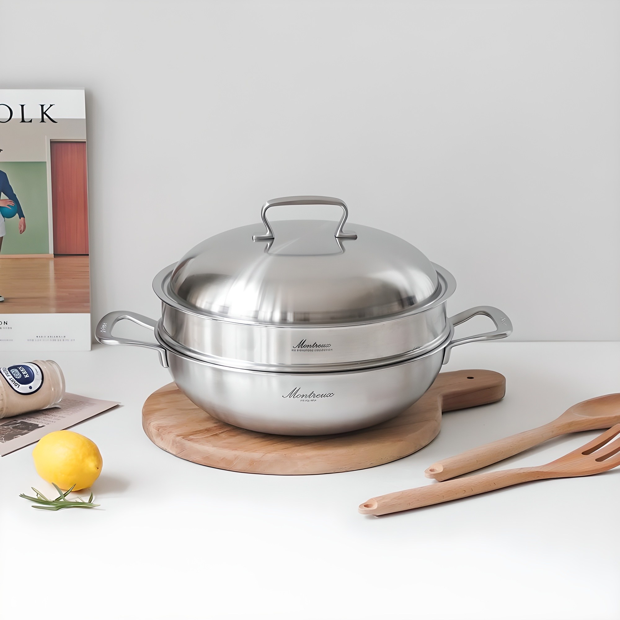 몬트렉스 한일스텐레스 316 통 5중 파티웍 궁중 전골 찜기 실버, 28cm, 1개 226,000원