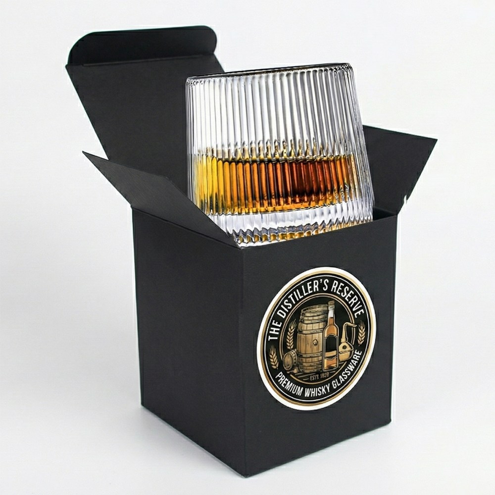 회전하는 위스키 하이볼 칵테일 전용 술 잔 (스트라이프 패턴), 1개 7,500원