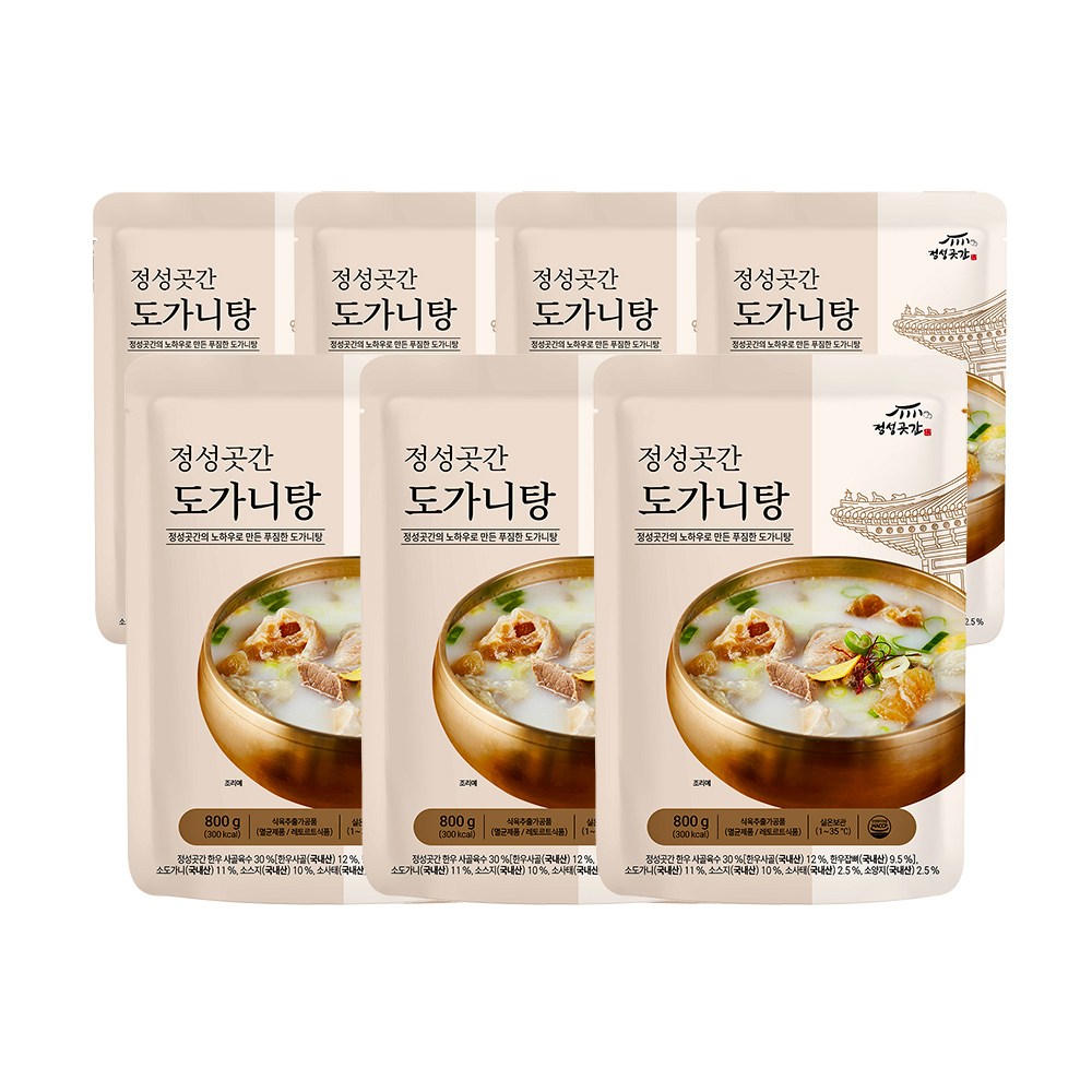정성곳간 국내산 도가니탕, 800g, 7개 32,500원