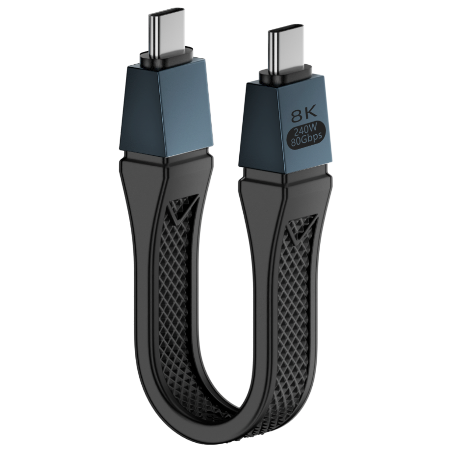 26년형 최신 차세대 USB4 2.0 C타입 80Gbps SSD 외장하드 인클로저 미니 케이블 240W 고속충전 16K 미러링, 1개, 블랙, 13cm 17,900원