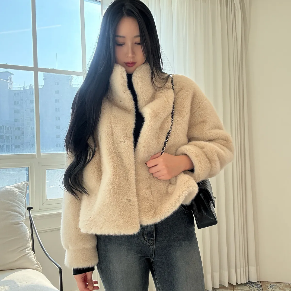 마티코 여성 에코퍼자켓 페이크퍼자켓 고퀄 하이넥 인조밍크 44,900원