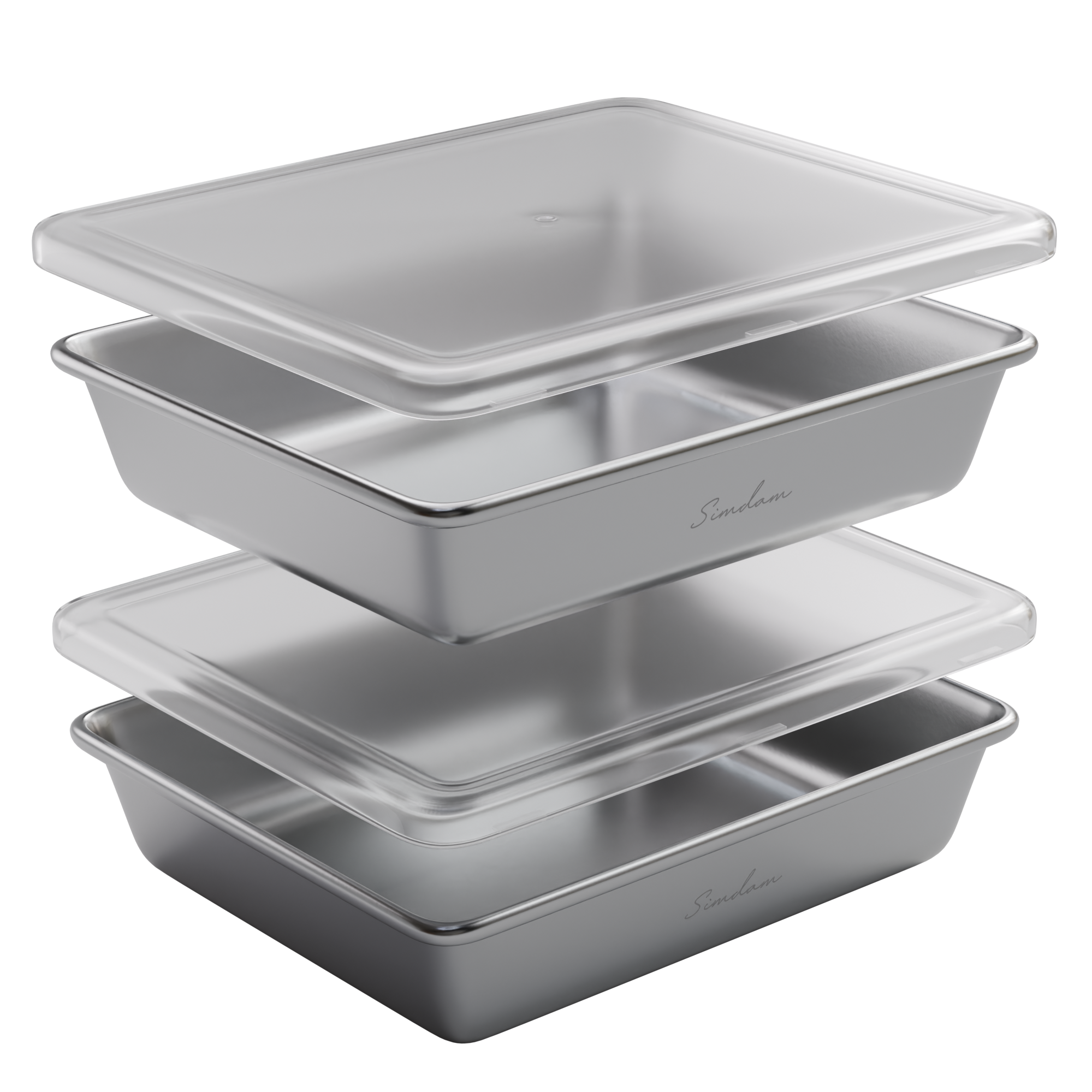 심담 304 스텐 밧드 대형 무연마 트레이 뚜껑, 1세트, 밧드 + 뚜껑 (2P) 43,000원