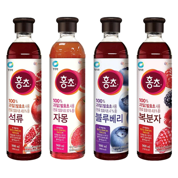 청정원 홍초 900ml 석류 + 자몽 + 블루베리 + 복분자 1개씩 총 4개, 1개, 900ml 27,140원