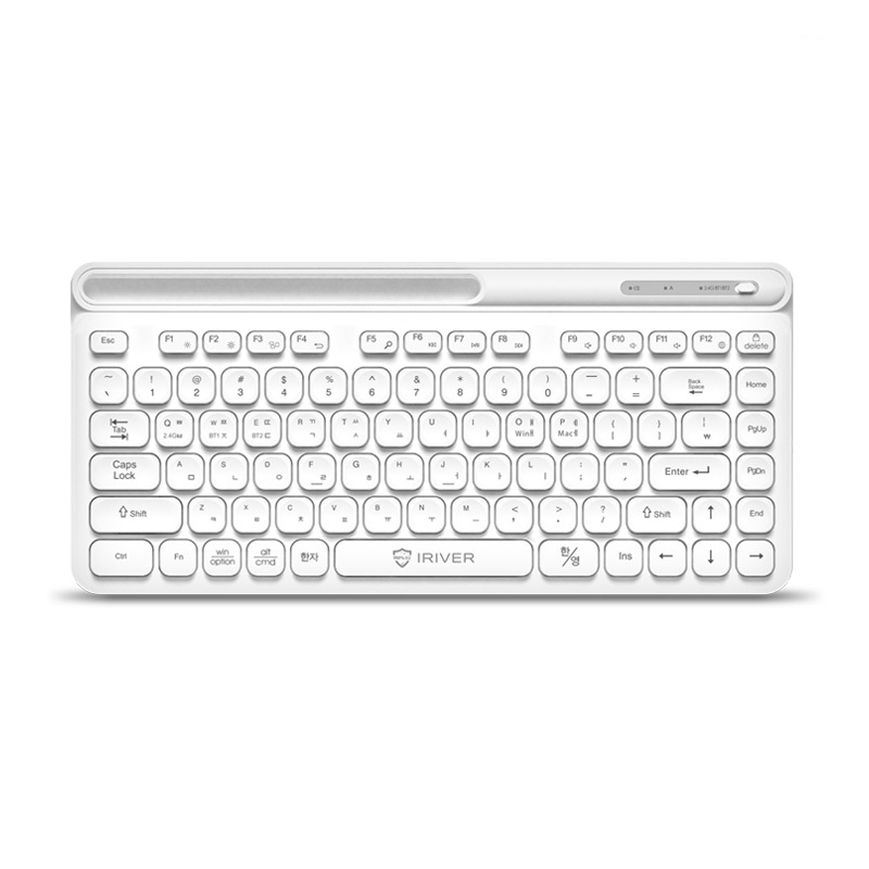 아이리버 2.4GHz+ 블루투스 저소음 무선 텐키리스 키보드, 화이트, MEDIC-BK5 34,050원