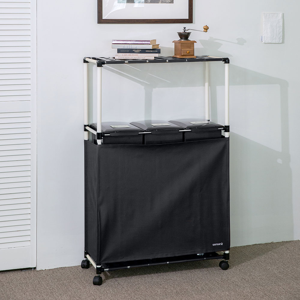 센스큐 [추가 선반 SET] 이지핏 리치 2구/3구/4구 다용도 가정용 분리수거함 (상단선반포함), 1개 48,090원