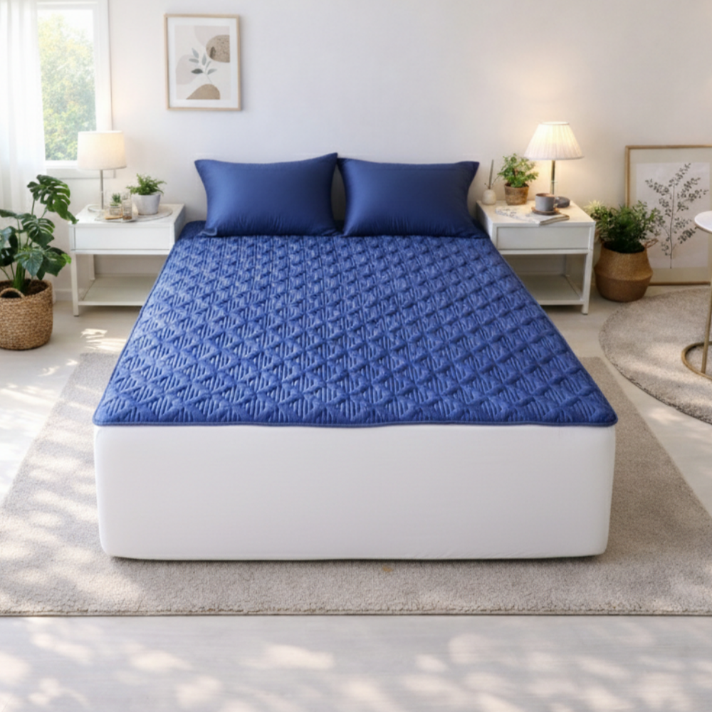 사계절 돌 흙침대 침대토퍼 패드 매트리스 슈퍼싱글 퀸 킹사이즈, 블루 85,900원