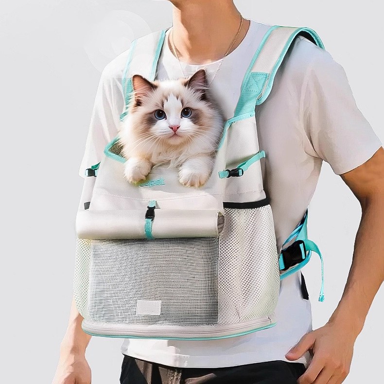 VERTEX 반려동물 프론트 이동가방 강아지 고양이 외출 앞가방, 1개, 화이트 35,000원