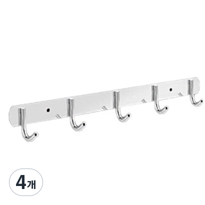 월드크린 스텐 후크 도구걸이 J타입 5구, 실버, 4개 45,510원