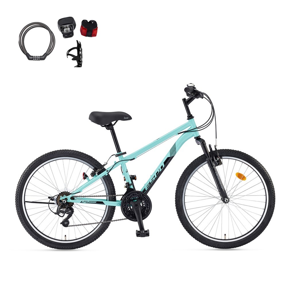 2026 삼천리 레스포 24 태풍SF 자전거 초등학생 중학생 주니어 입문용 MTB자전거, 1개, 159cm, 민트 (99% 조립) 275,000원