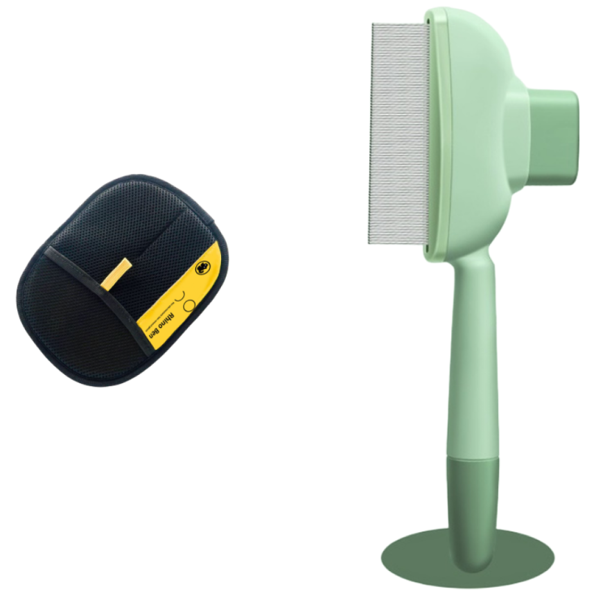 뽀빠이형 원터치 참빗 털관리 반려동물 진드기제거, 1세트, 그린장갑 13,800원