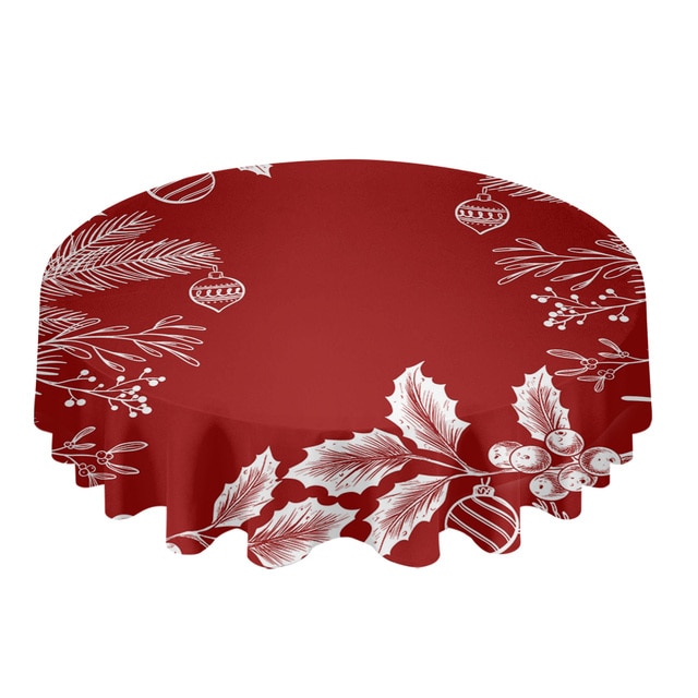 크리스마스 식탁보 홈카페 파티 테이블보 격자 무늬 소나무 바늘 랜턴 라운드 방수 웨딩 장식 테이블 커버,, 없음, 126.HZF05982 - 153x305cm Table, 1개 77,800원