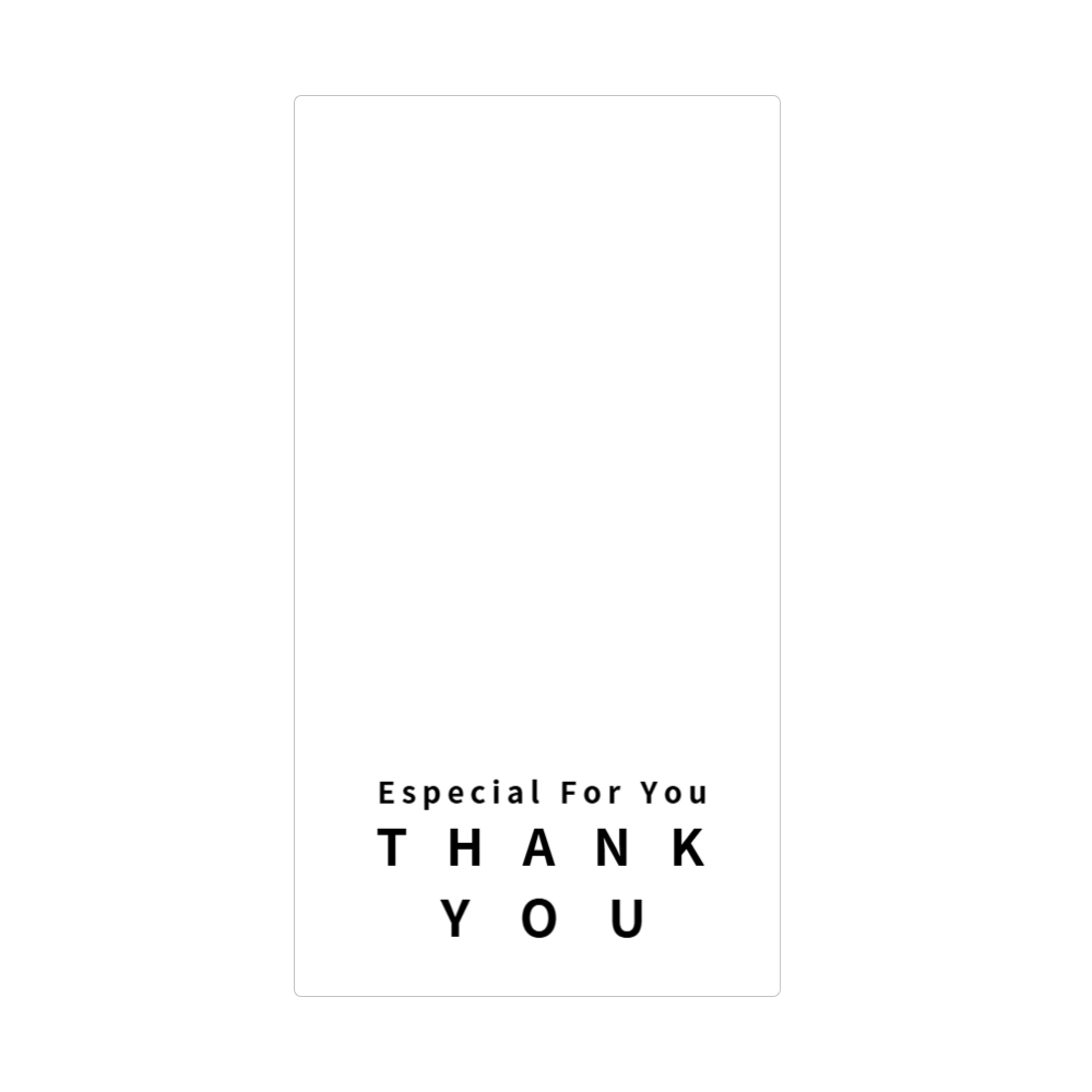 땡큐 감사 직사각형 유포지 방수 선물 기프트 스티커 화이트 4cm x 8cm 100매 6,900원