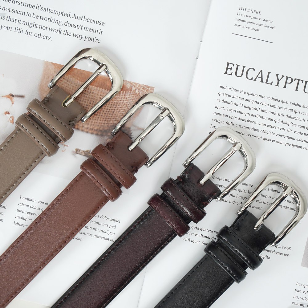 미니포커스 남녀공용 소가죽 수동 슬림 벨트 203 19,000원