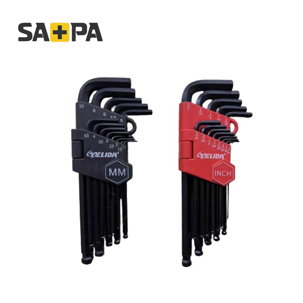 SAPA 고강도 정밀 육각 볼렌치 (인치 13pcs + 미리 13pcs )세트, 1세트 18,900원