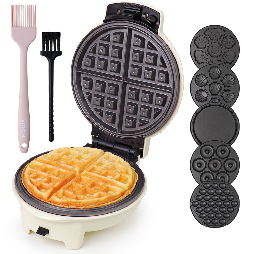 보본 딜라이트 크로플 와플메이커 + 플레이트 6종 + 기름브러쉬 + 세척솔 세트, VB-WM06MK, 현재가 68,900원