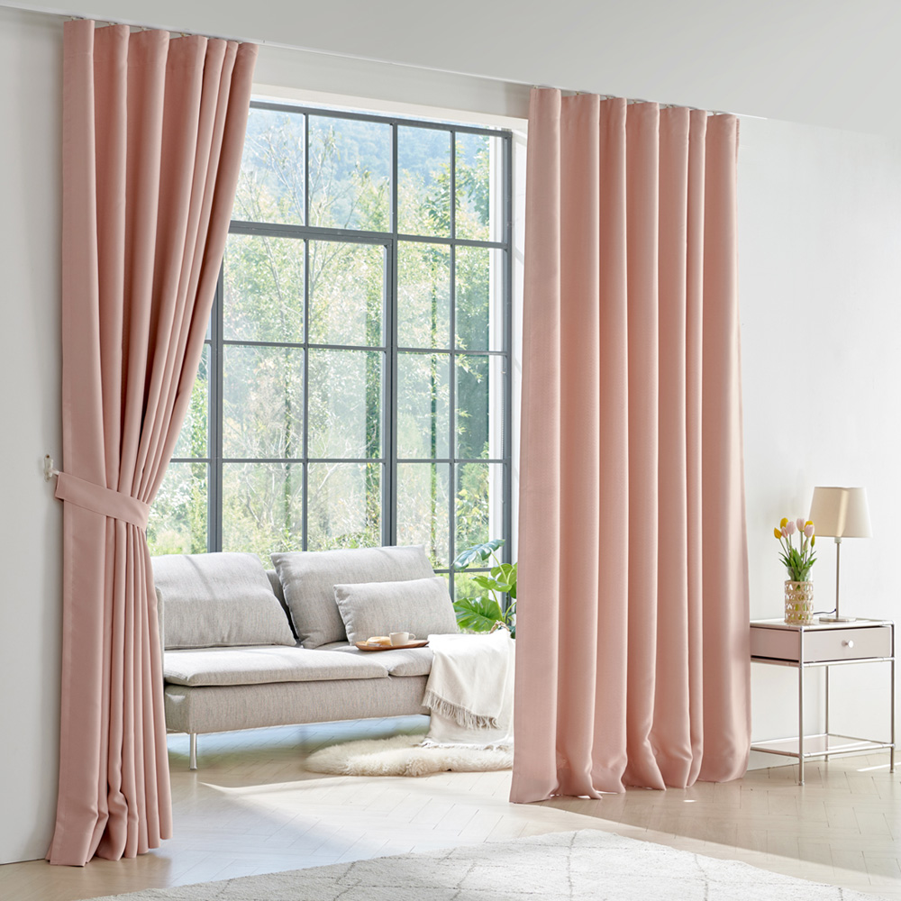 뷰하우스 디아몽 핀형 3중직 원톤 암막커튼 레일 세트 60,000원