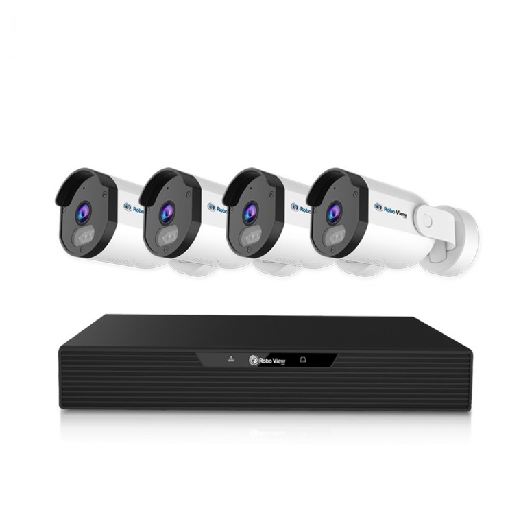 글로벌아이넷 로보뷰 NVR 8채널 AI CCTV PoE 4K UHD 녹화기 + N5 5MP IP카메라 4대 세트 916,440원