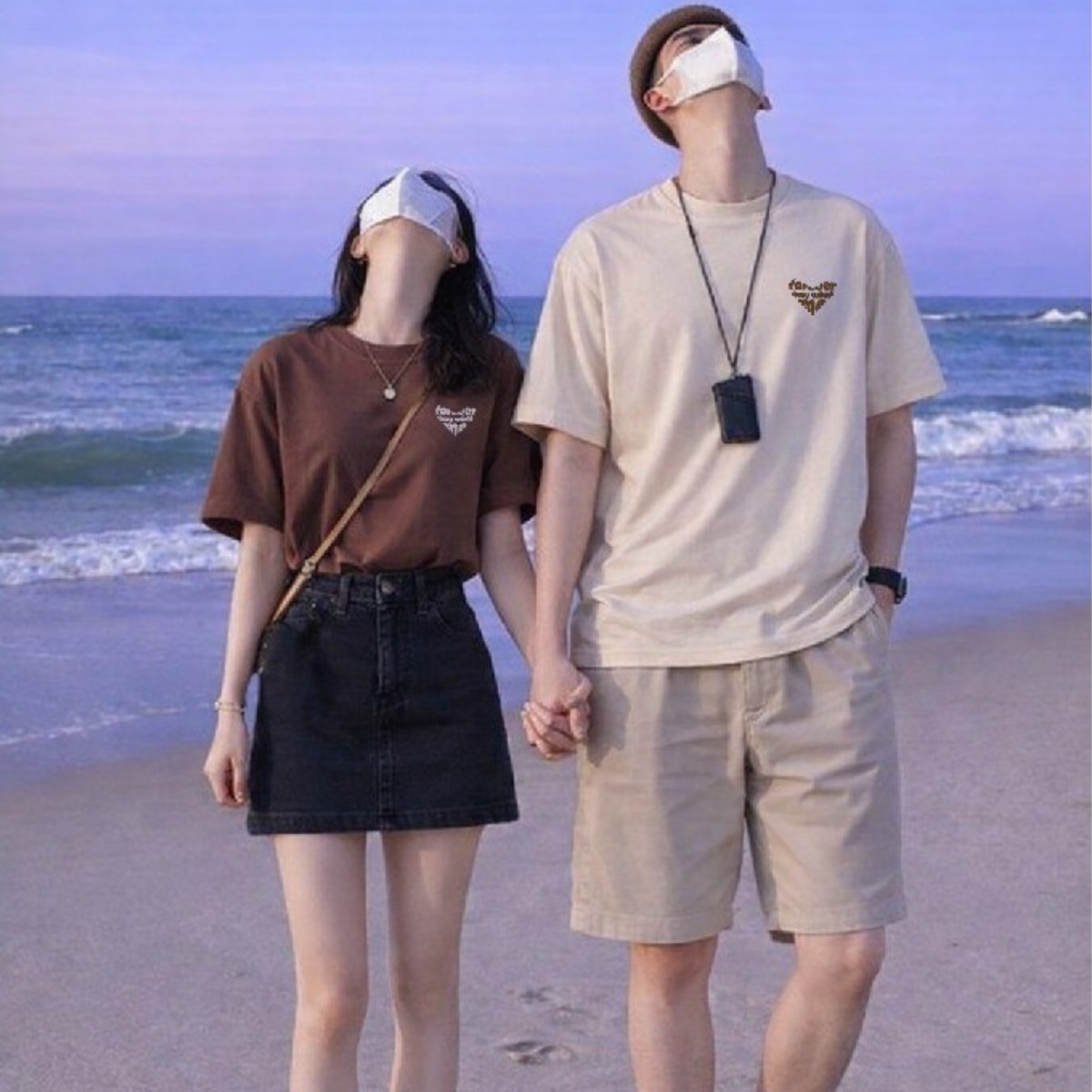 고급순면100% 루즈핏 남녀공용 커플티 우정,모임 데이트룩 19,900원