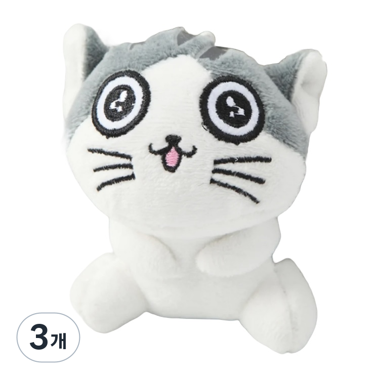 고양이 인형 키링 귀여운 선물용 고양이 캐릭터 열쇠고리 키홀더, 3개, 모요 10,100원