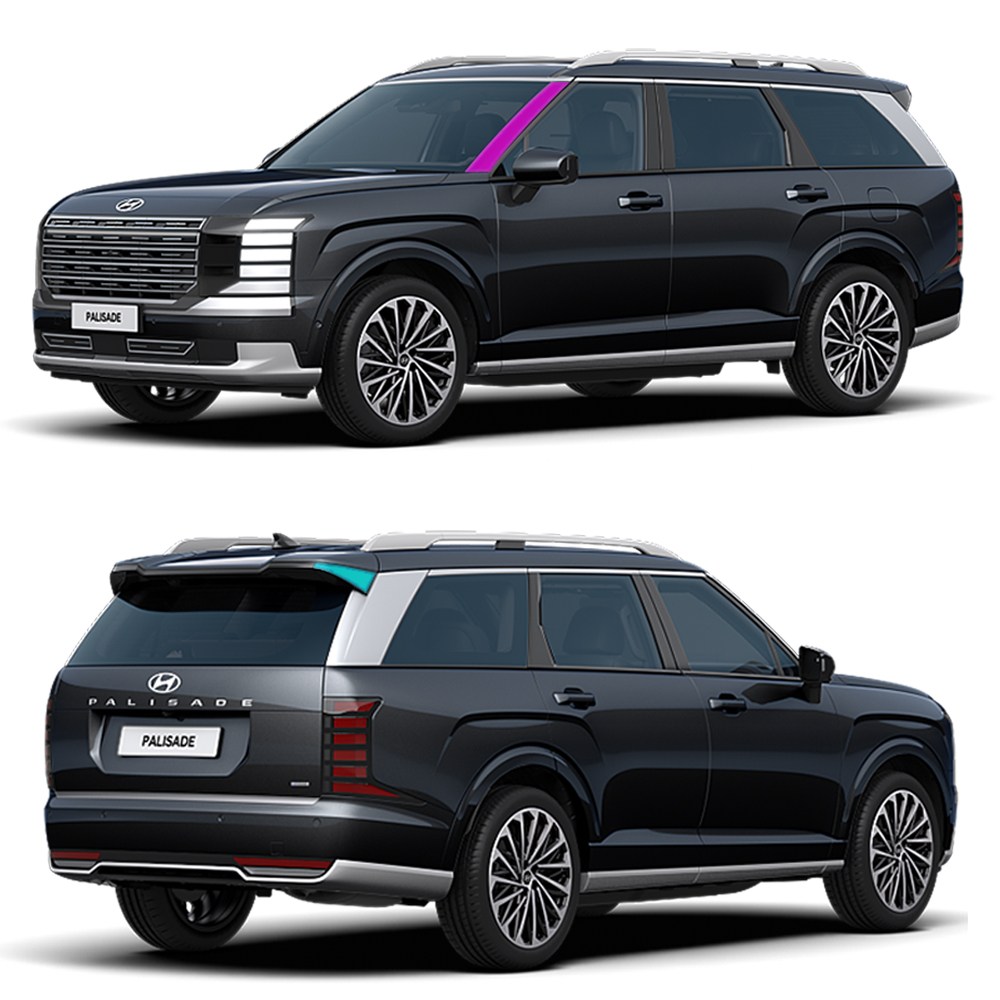 스킨엑스 디올뉴 팰리세이드 캘리그래피 LX3 A필러+스포일러사이드 PPF 차량보호필름, 1개 24,000원