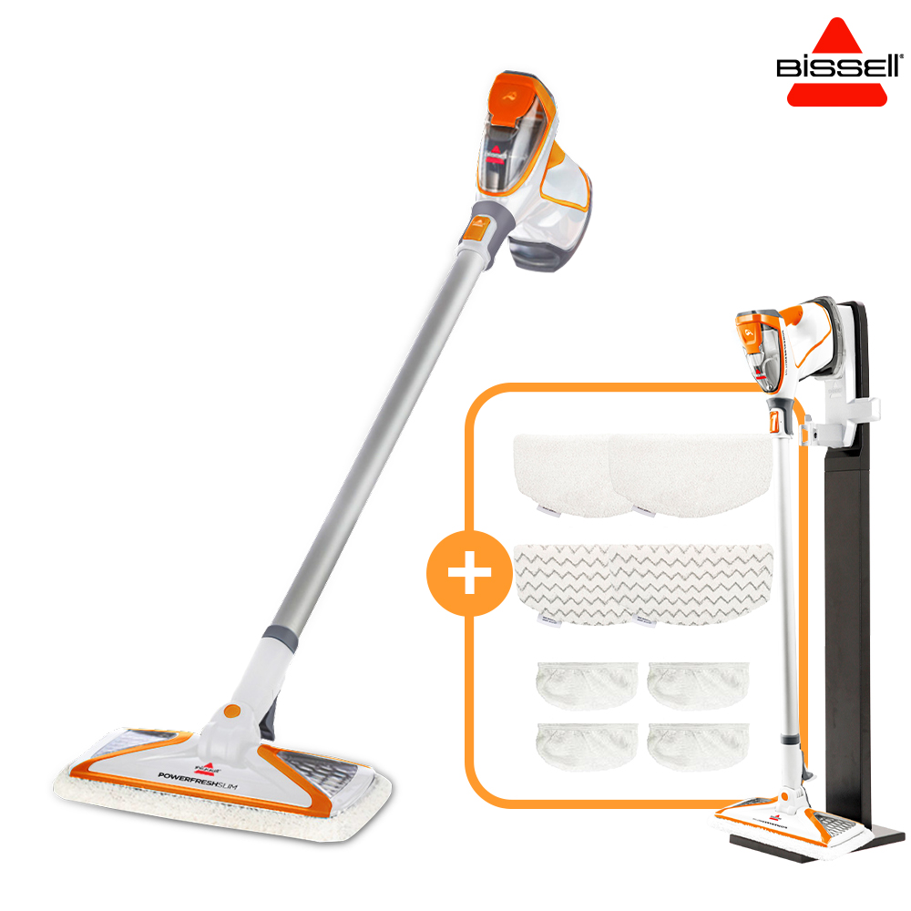 비쎌 슬림 스팀청소기 DAILY 패키지 (화이트오렌지+정품걸레8P+거치대) 312,400원