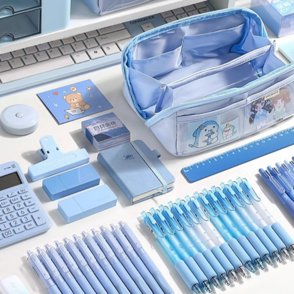테이드 90자루 초대용량 필통 학생필통, 1개, 블루 11,900원