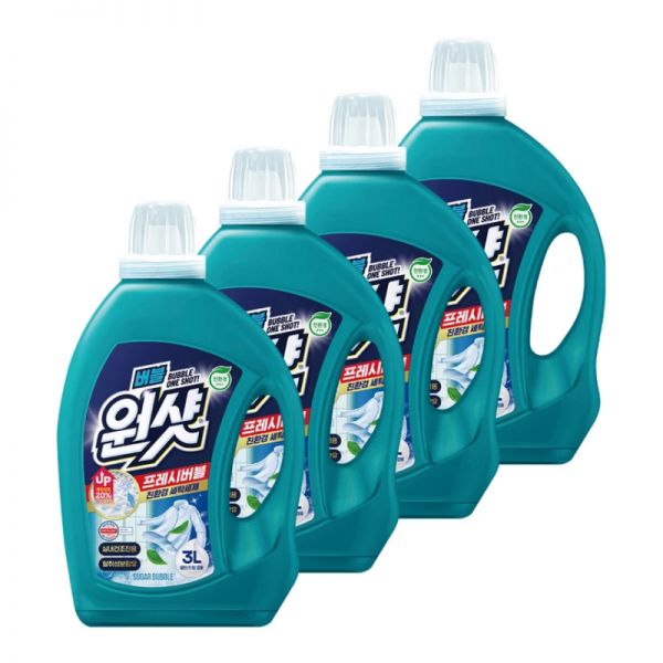 슈가버블 원샷 프레시버블 친환경 세탁세제 3Lx4 257599 35,100원