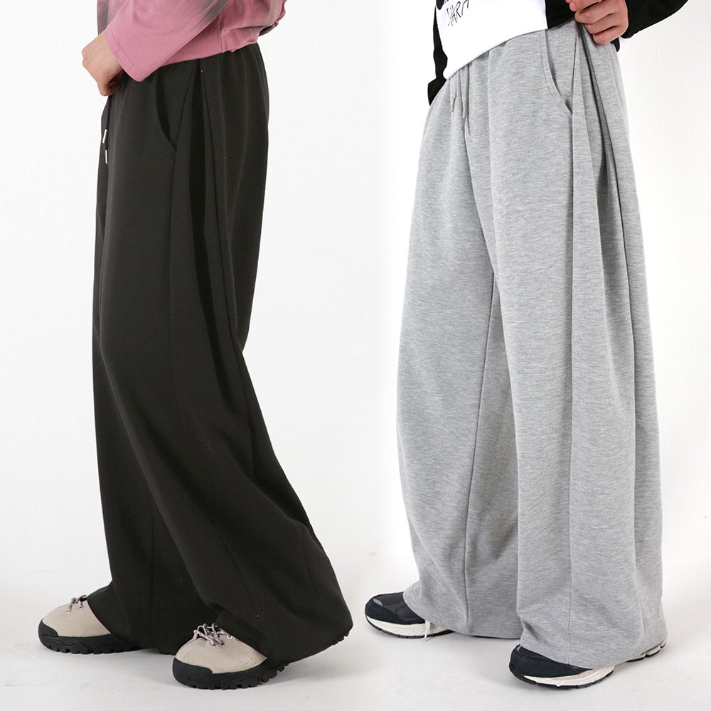 오버나인 봄 가을용 남자 남성 특양면 옆턱 핀턱 벌룬 와이드팬츠 밴딩 트레이닝 바지 팬츠 INT-01 19,700원