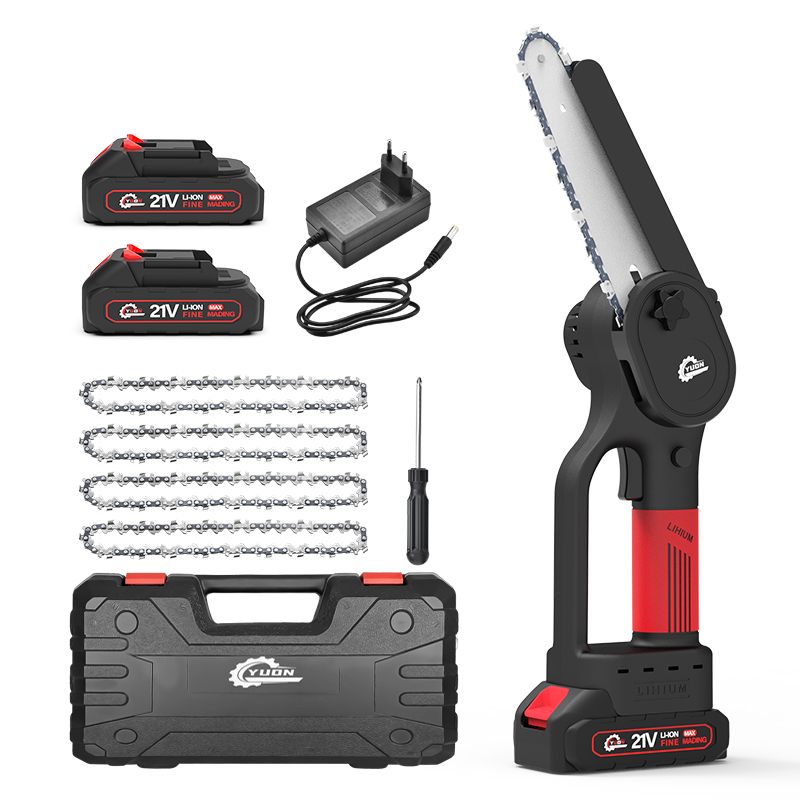 YUON 독일 6인치 미니 무선 소형 전기톱 체인톱 충전식 21V 풀세트 109,000원