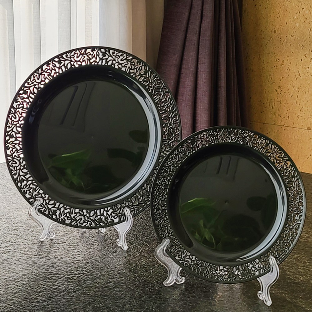 블랙스완 접시 세트 26cm 10P +19cm 10P 홈파티 집들이 고급 일회용 플라스틱접시, 1세트, 20개입 16,740원