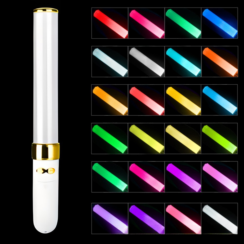 24색 색상변환이 가능한 LED 콘서트 파티 응원봉, 1개, 24변색 스틱 골드 18,900원