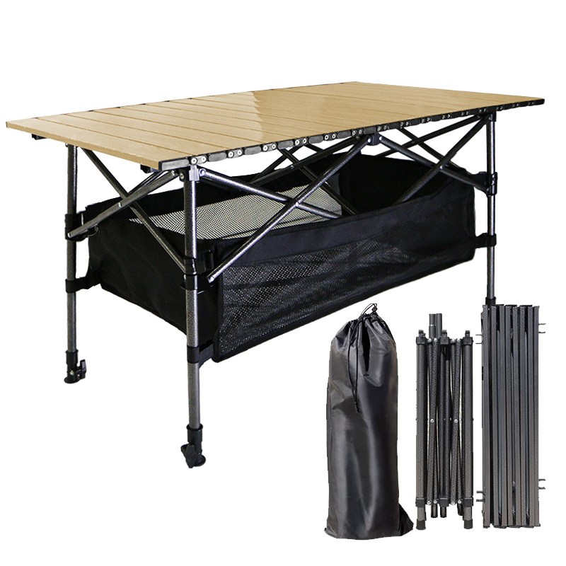 Frokom 접이식 캠핑 테이블 높이조절 롤 경량 휴대용 그물망포함, 아이보리 25,450원