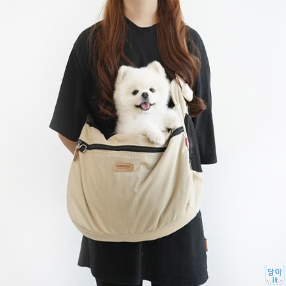 담아잇 패리스독 펫슬링백 베이지L 반려견슬링백 39,600원