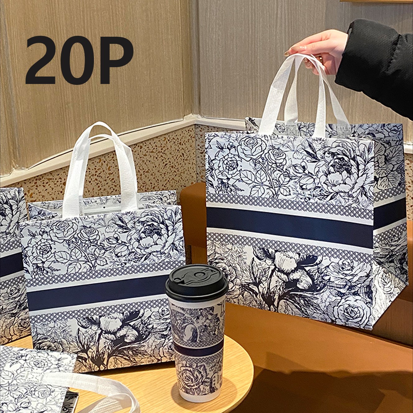 하른 프렌치 일회용 은박 보온 보냉백 20P 14,900원